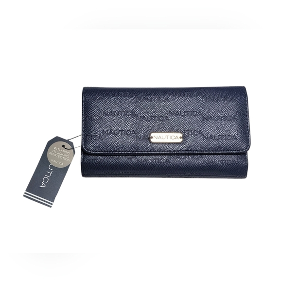 Nautica Navy Indigo Women's Money Manager Deep Sea Dive RFID Wallet NWT - Picture 10 of 10
